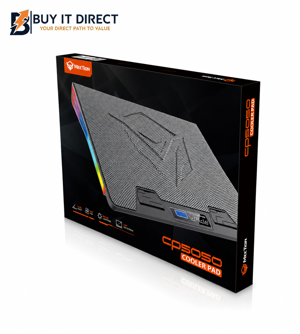 Meetion CP5050 RGB Gaming Cooling Pad 19″