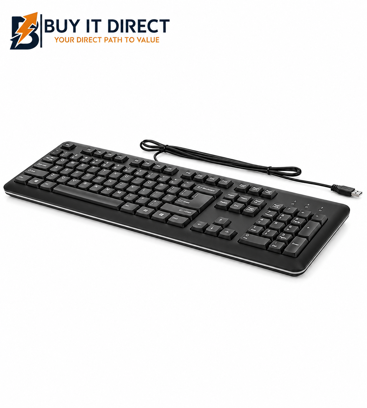 HP Keyboard Premium Classic USB Wired Arabic Layout, Black