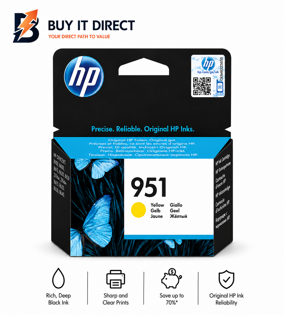 HP 951 Yellow Original Ink Cartridge