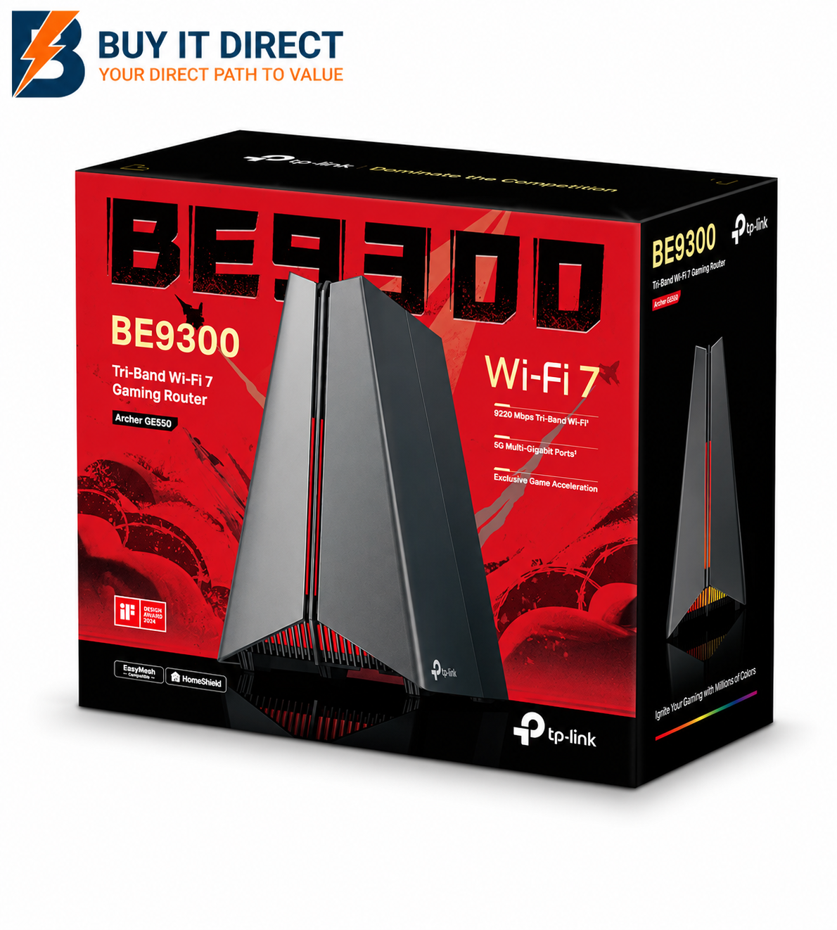 TP-Link Archer GE550 BE9300 Tri-Band WiFi 7 Gaming Router