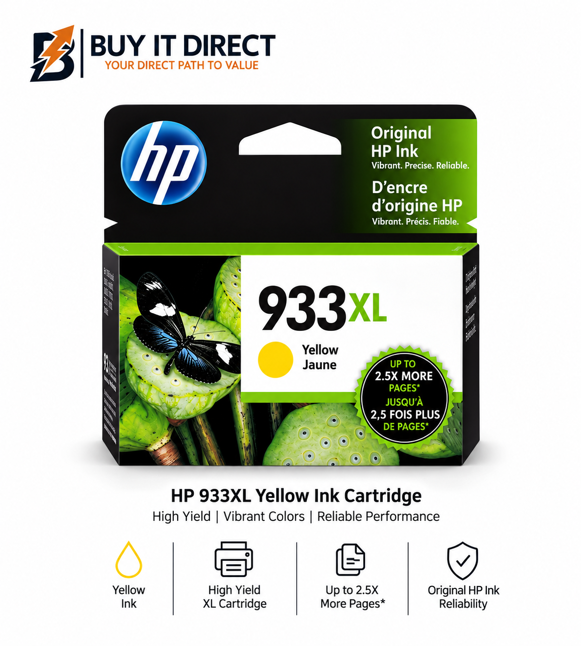 HP 933XL High Yield Yellow Original Ink Cartridge