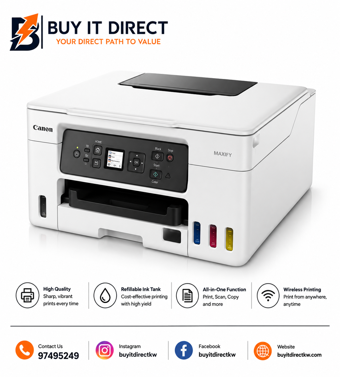 طابعة Canon MAXIFY GX3040 MegaTank متعددة الوظائف للأعمال