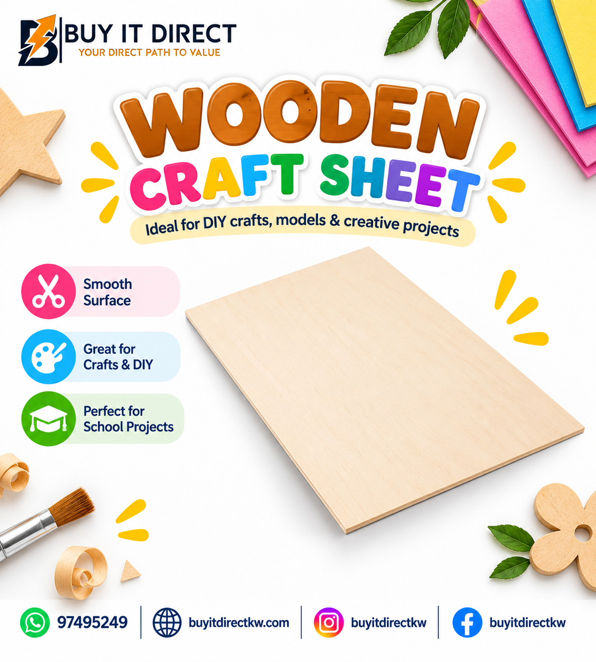 Wood Sheet 20x20cm
