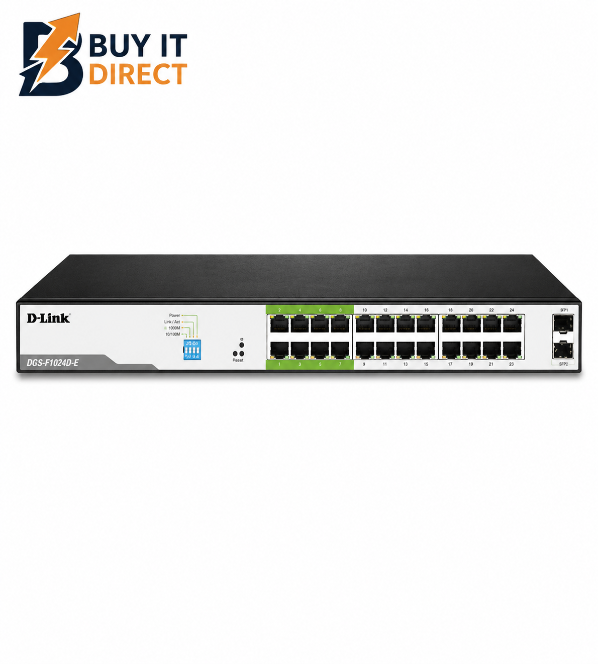 D-Link 250M 24-Port 1000Mbps Poe Switch With 2 Sfp Ports (Dgs-F1026P-E)