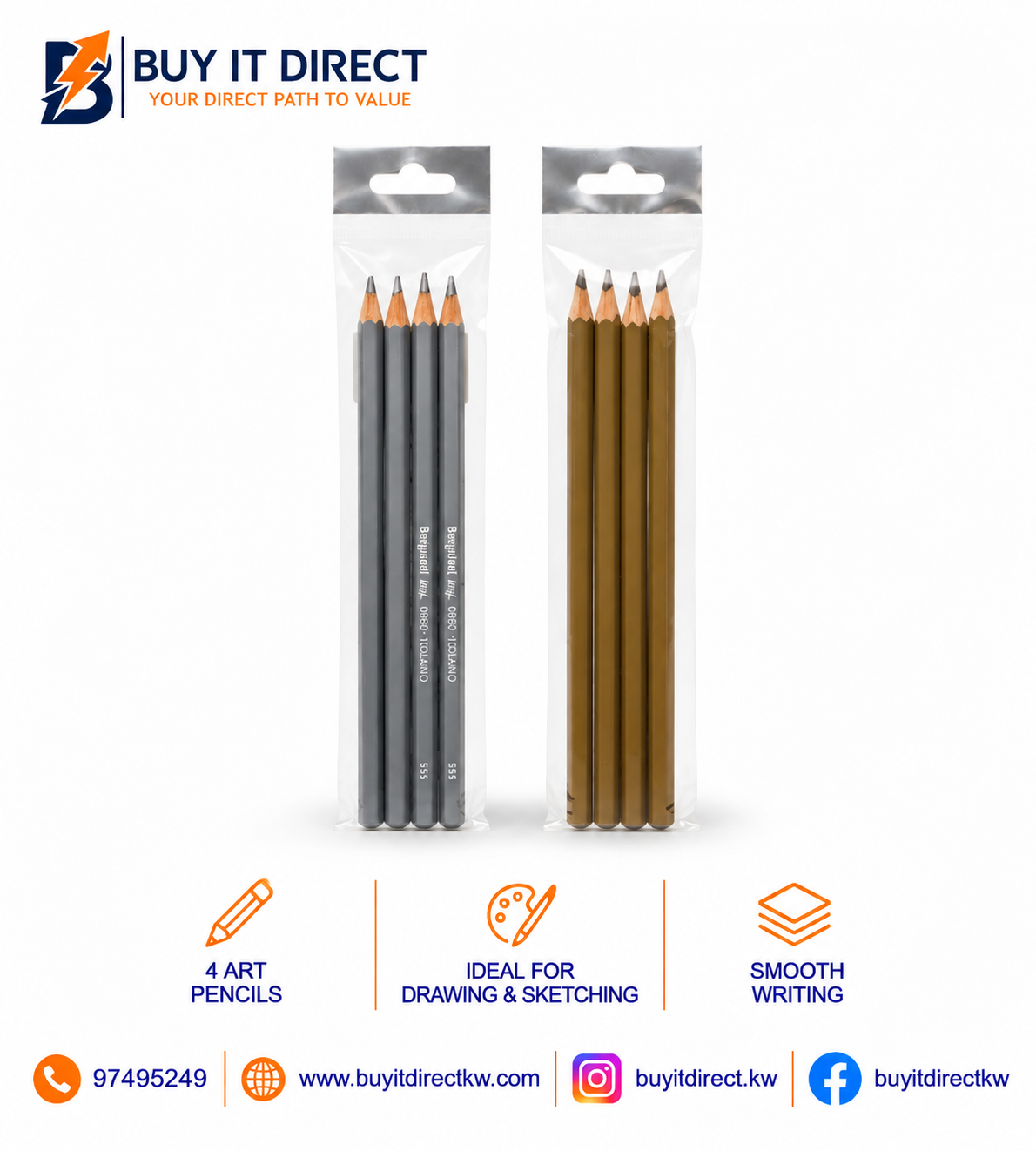 Art Pencils Set – 4 Pieces