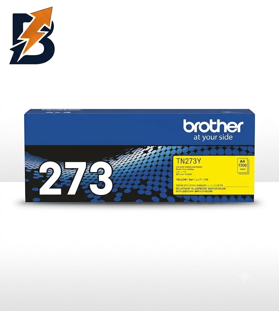 Brother Genuine TN273Y Standard Yield Yellow Ink Printer Toner Cartridge, Prints up to 1,300 pages