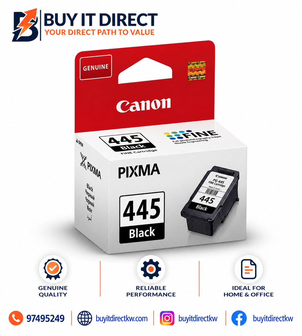 Canon 445 Black Ink Cartridge