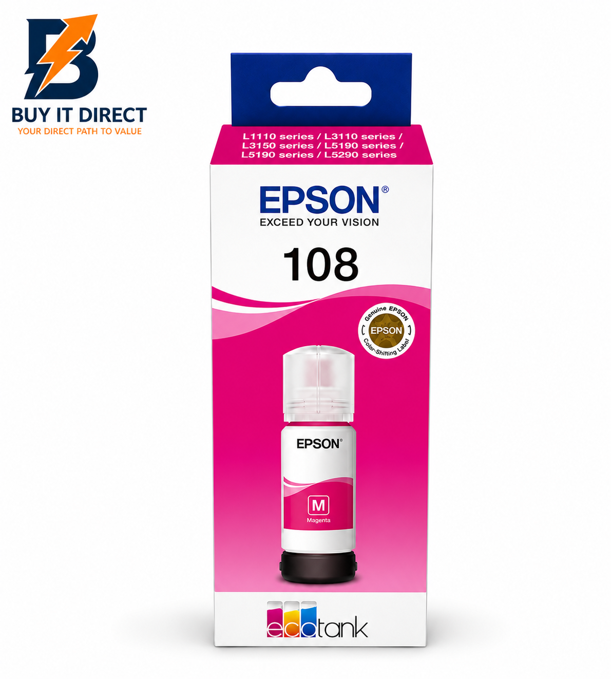 1 × عبوة حبر Epson 108 EcoTank Magenta سعة 70 مل