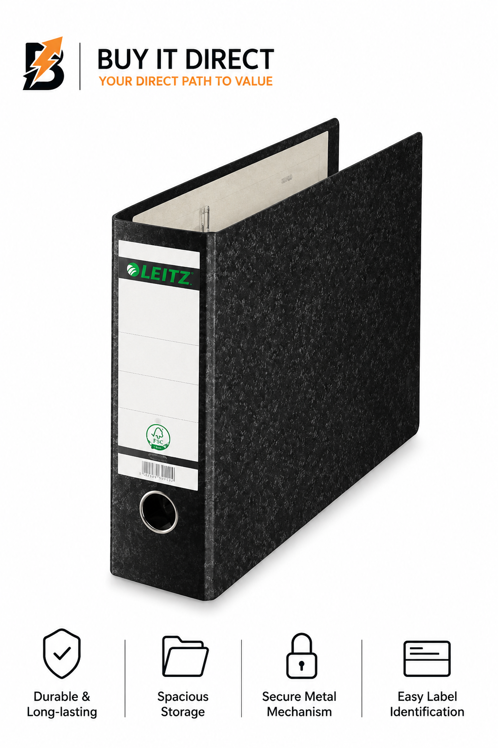 LEITZ Board Lever Arch File Landscape 1074