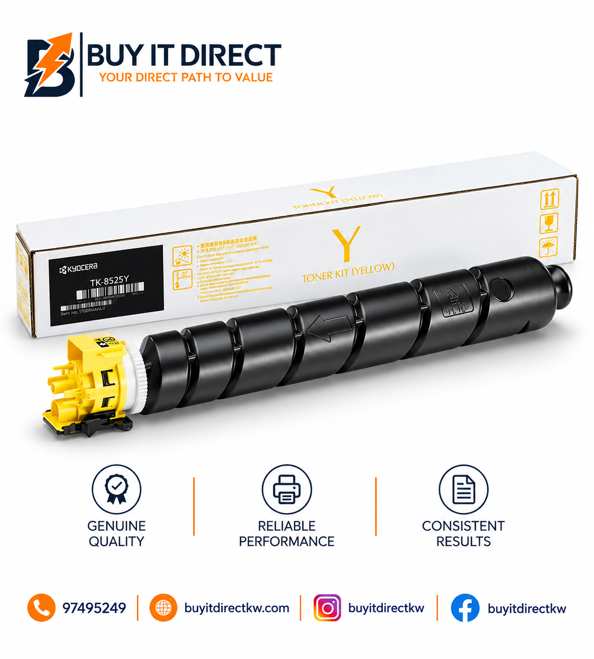 خرطوشة تونر أصفر Kyocera TK8525Y
