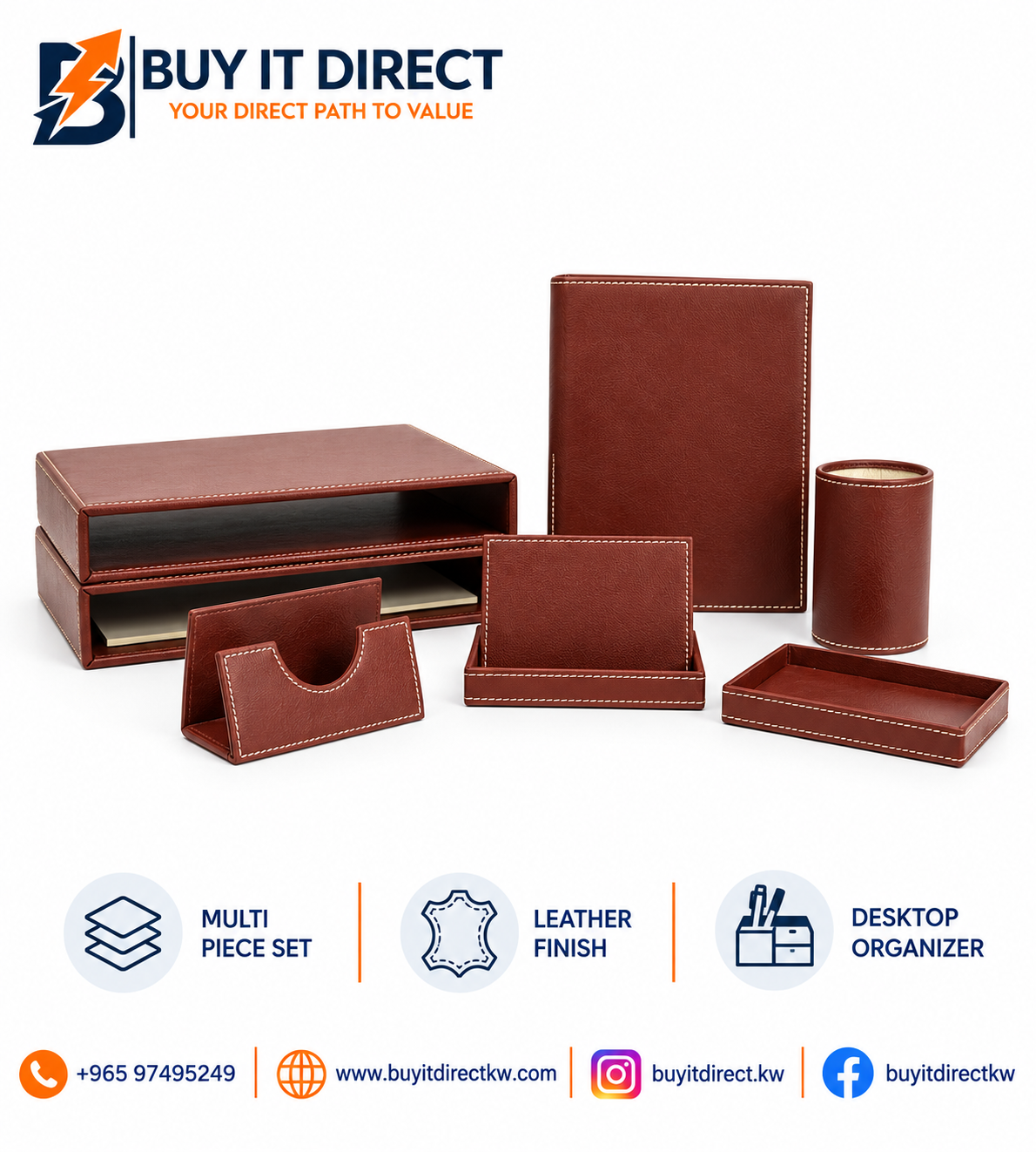 Desktop Set Maroon
