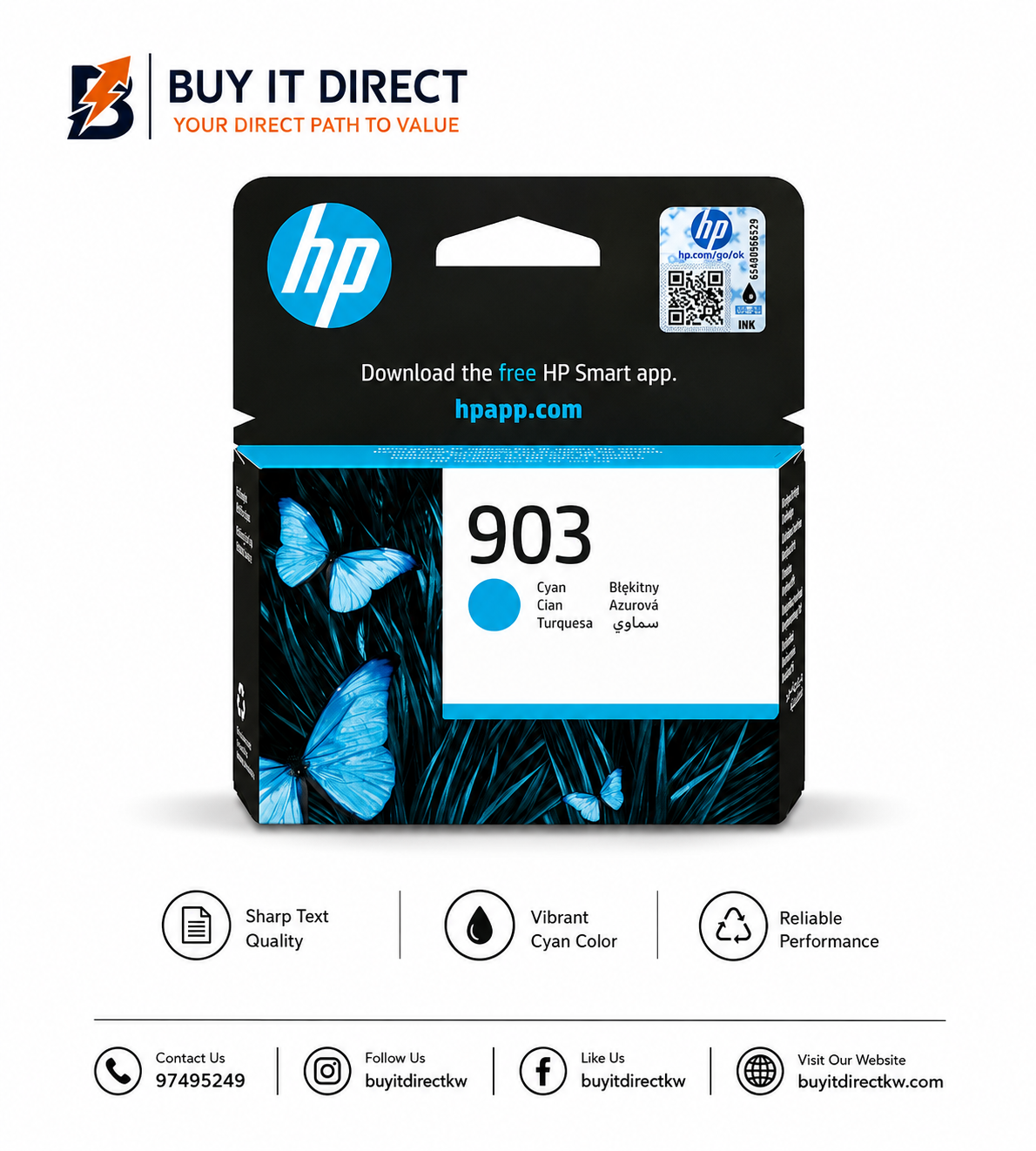 خرطوشة حبر HP 903 أصلية سماوية