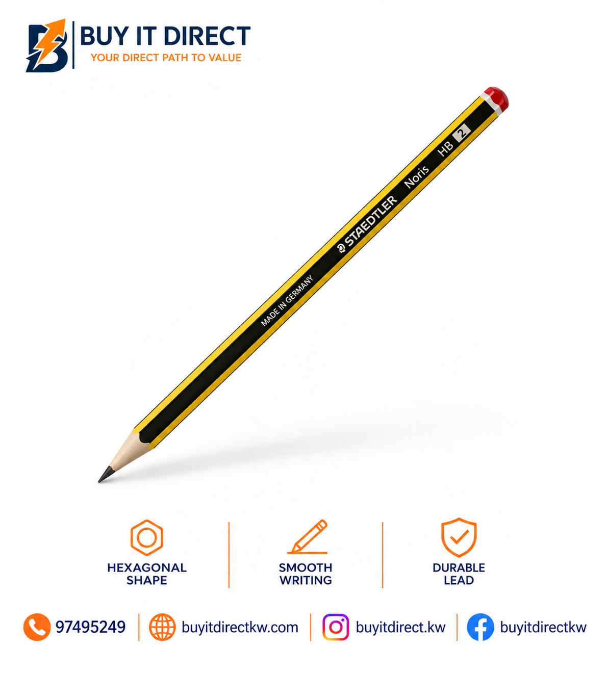 STAEDTLER Noris HB Graphite Pencil – Single Piece