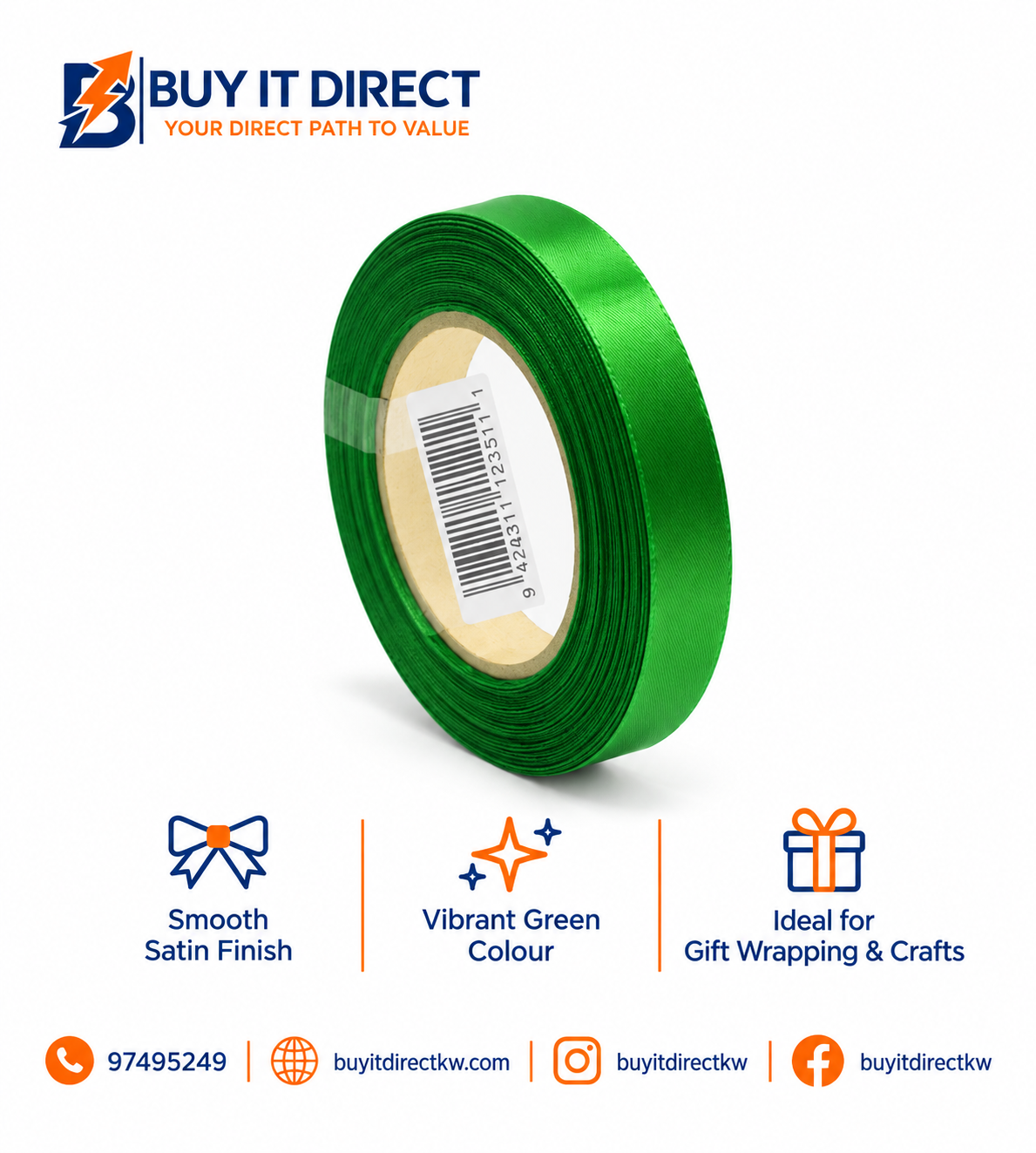 Ribbon 1.2cm – Green