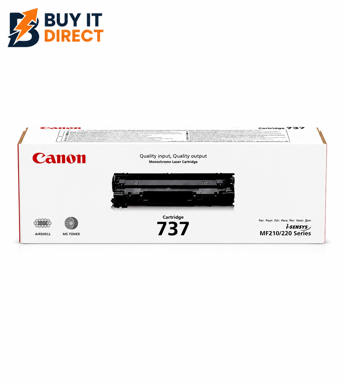 Canon 737 Black Toner Cartridge – 2.4K Pages / Black Color / Toner Cartridge