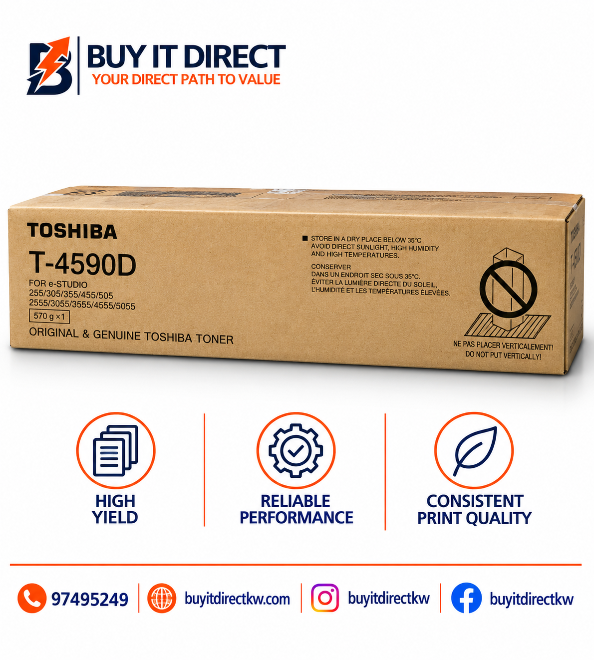 Toshiba T4590 Black Toner