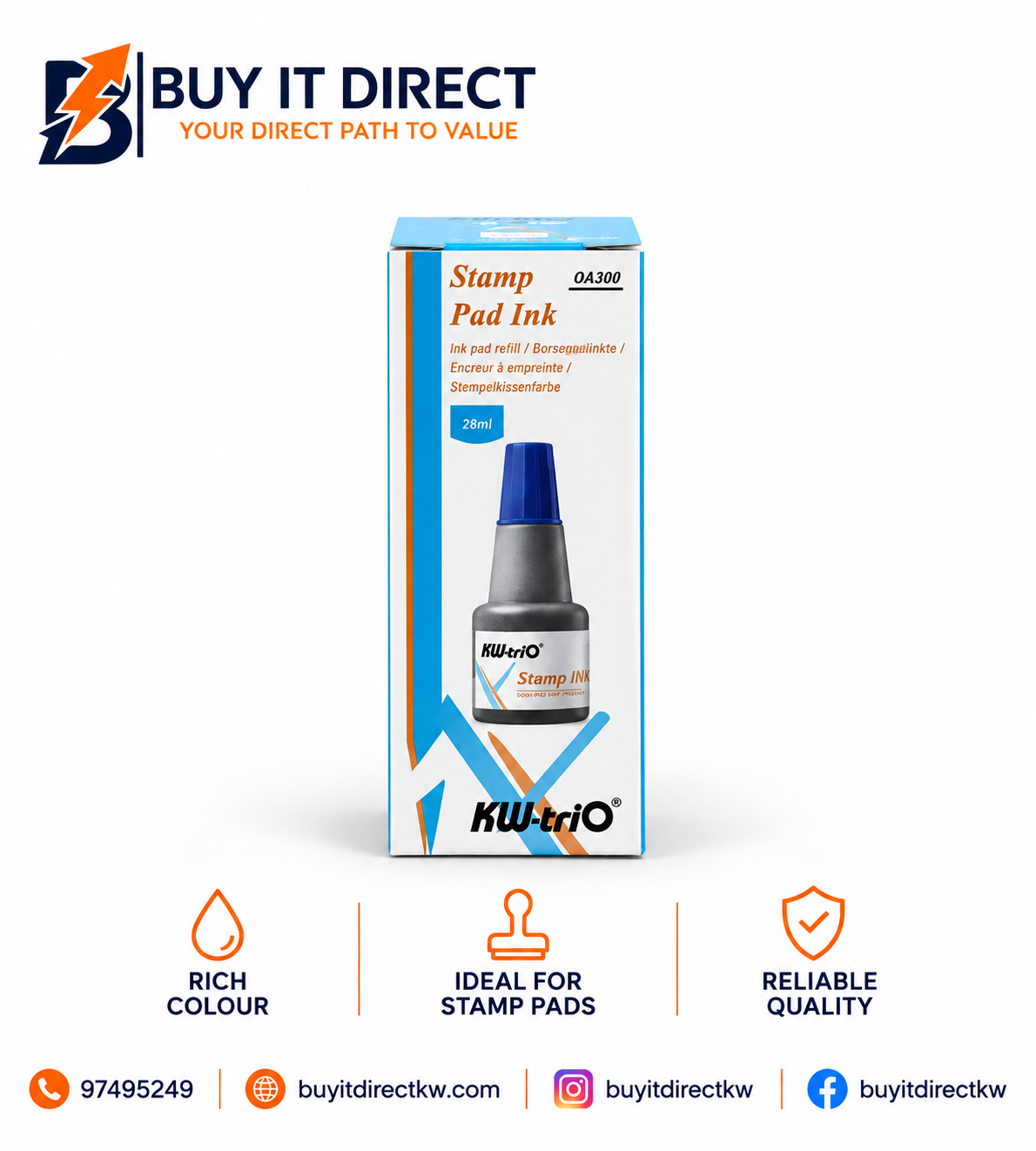 Stamp Pad Ink 24 ml Black
