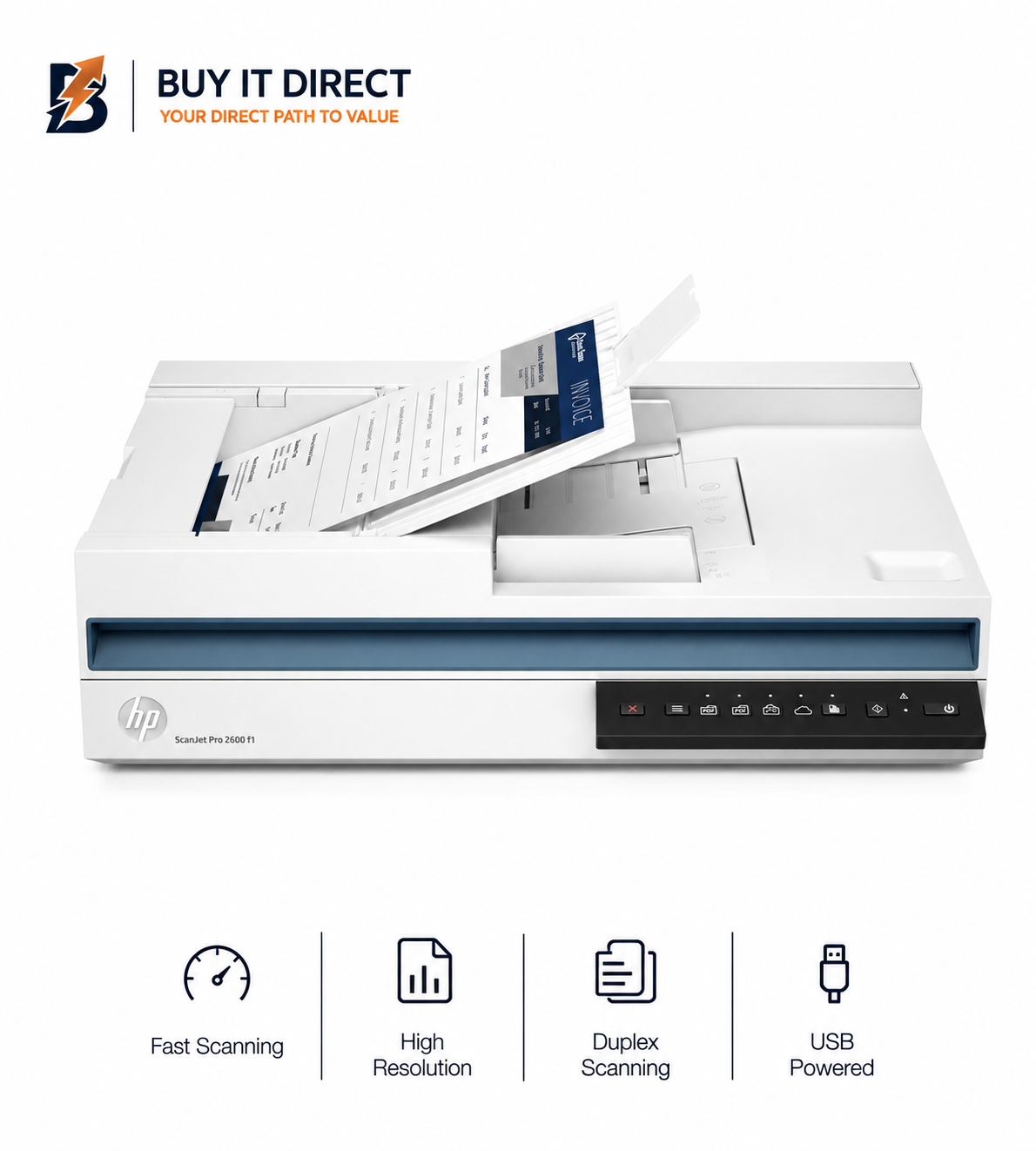 HP ScanJet Pro 2600 F1 Flatbed Scanner