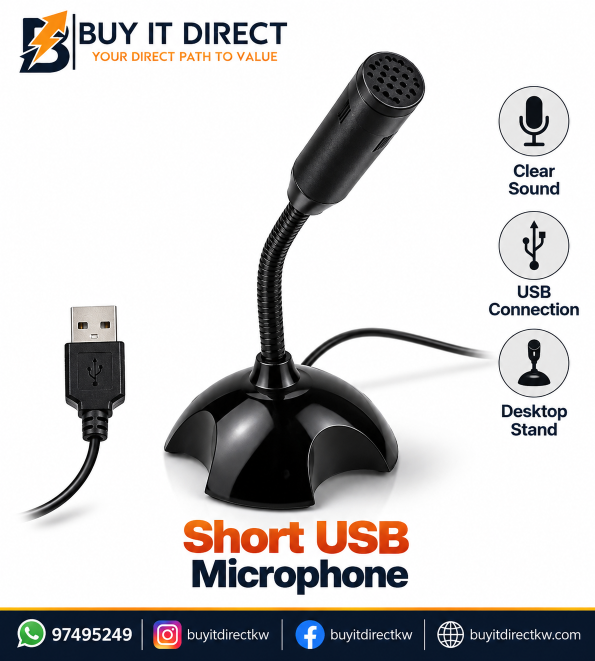 Short USB Microphone