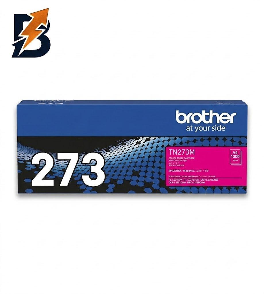 Brother Genuine TN273M Standard Yield Magenta Ink Printer Toner Cartridge, Prints up to 1,300 pages